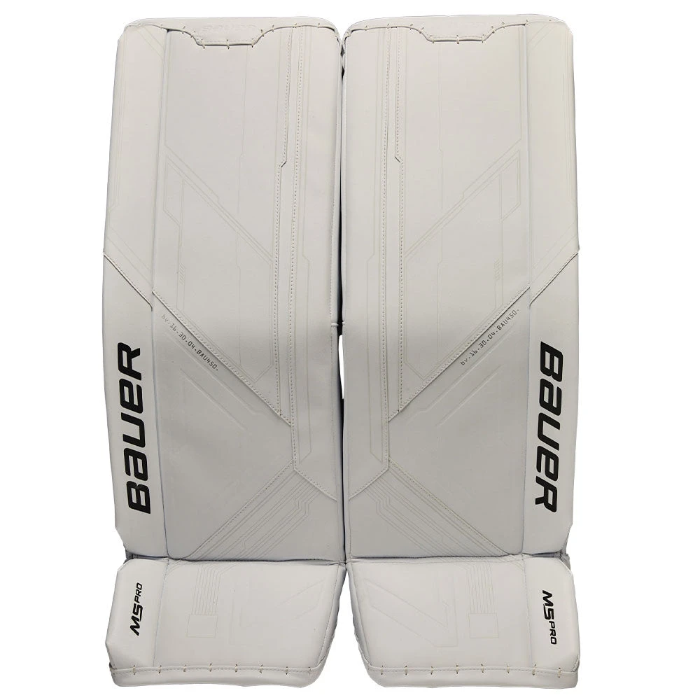 BAUER SUPREME M5PRO SENIOR GOALIE PADS - WHITE 3 BAUER SUPREME M5PRO SENIOR GOALIE PADS - WHITE