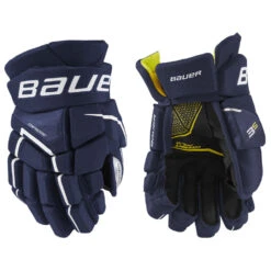 BAUER SUPREME 3S JUNIOR HOCKEY GLOVES -Hockey Shop Bauer Supreme 3S Junior Hockey Gloves Navy White