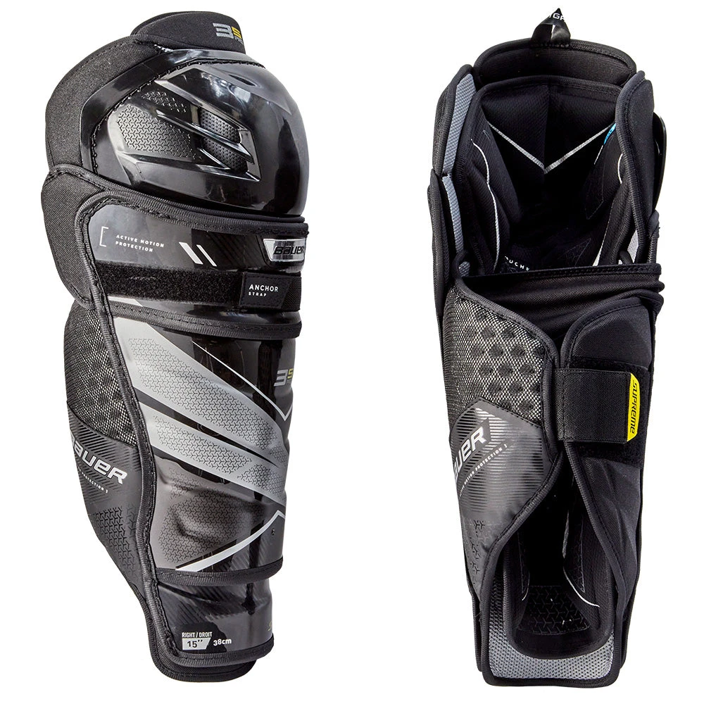 BAUER SUPREME 3S PRO INTERMEDIATE HOCKEY SHIN PADS 3 BAUER SUPREME 3S PRO INTERMEDIATE HOCKEY SHIN PADS