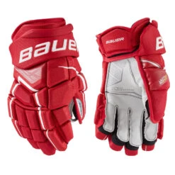 BAUER SUPREME ULTRA SONIC SENIOR HOCKEY GLOVES -Hockey Shop Bauer Supreme Ultra Sonic Hockey Gloves Red