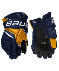 BAUER VAPOR 2X PRO SENIOR HOCKEY GLOVES -Hockey Shop Bauer Vapor 2X Pro Hockey Gloves Navy Gold