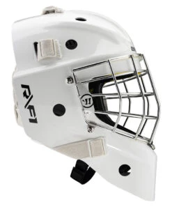 WARRIOR RITUAL R/F1 PRO SENIOR GOALIE MASK -Hockey Shop WARRIOR RITUAL RF1 PRO GOALIE SIDE